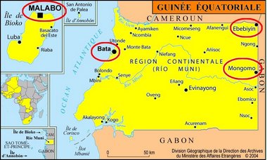 les 4 villes htes de Guine Equatoriale