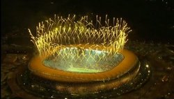 stade Soccer City  Johannesburg illumin aprs la finale