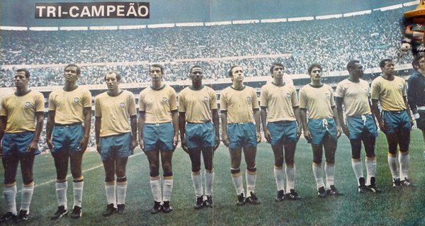 le magnifique Brésil de 1970 gagne son 3ème titre de Champion du Monde au Mexique
