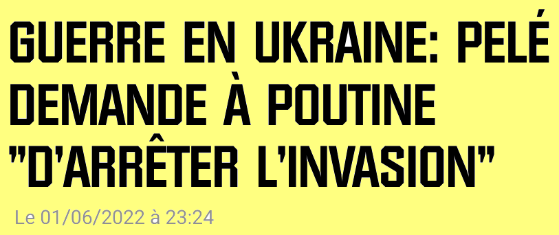 Pel demande  Poutine l'arrt de l'invasion